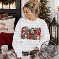 Sweater Weather Christmas — patterned Christmas sweater-weather lettering
