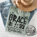 Grace Is Free, My Patience Is On Backorder — grace-is-free lettering with a playful patience-on-backorder message