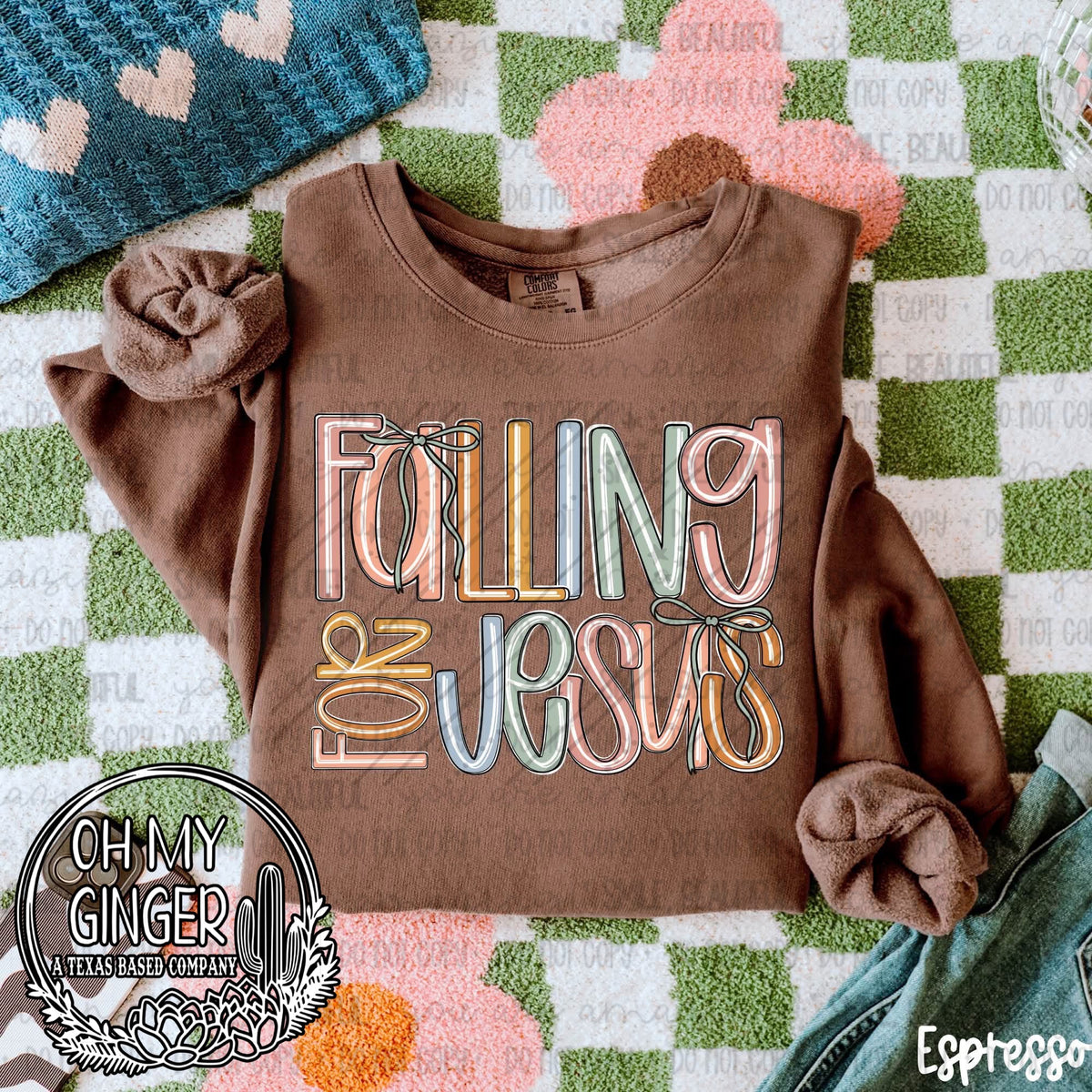 Falling For Jesus — script falling-for-Jesus lettering