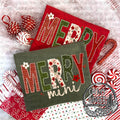 Merry Mini - Kids — patterned red and green merry-mini lettering
