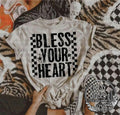 Bless Your Heart — bless-your-heart lettering in a checkerboard frame