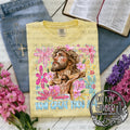 How Great Thou Art — a lion portrait with flowers and How Great Thou Art lettering